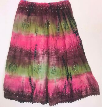Lovely tie dye  sequin hippy skirt [ns code]