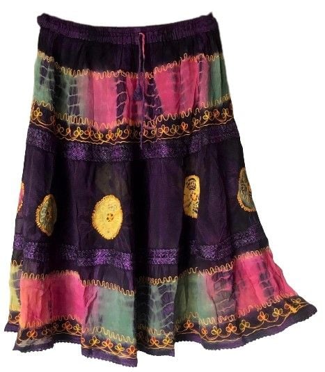 Tie dye georgette skirt [29 inches length]