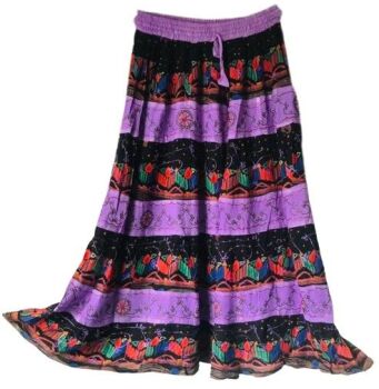 Beautiful  layered  hippie skirt [up to 48 inches waist] [ns code]