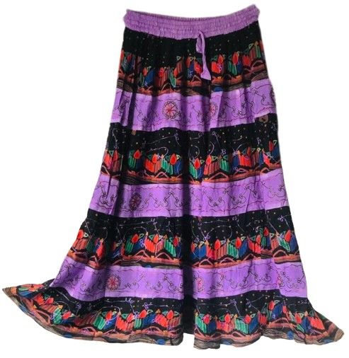 Beautiful  layered  hippie skirt [up to 48 inches waist]