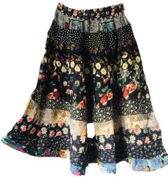 Beautiful  layered  boho skirt [up to 44 inches waist] [ns code]