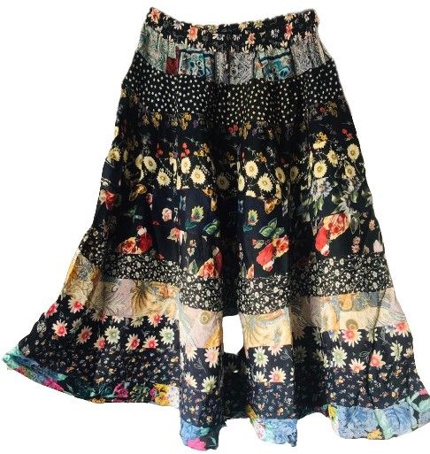 Beautiful  layered  boho skirt [up to 44 inches waist]