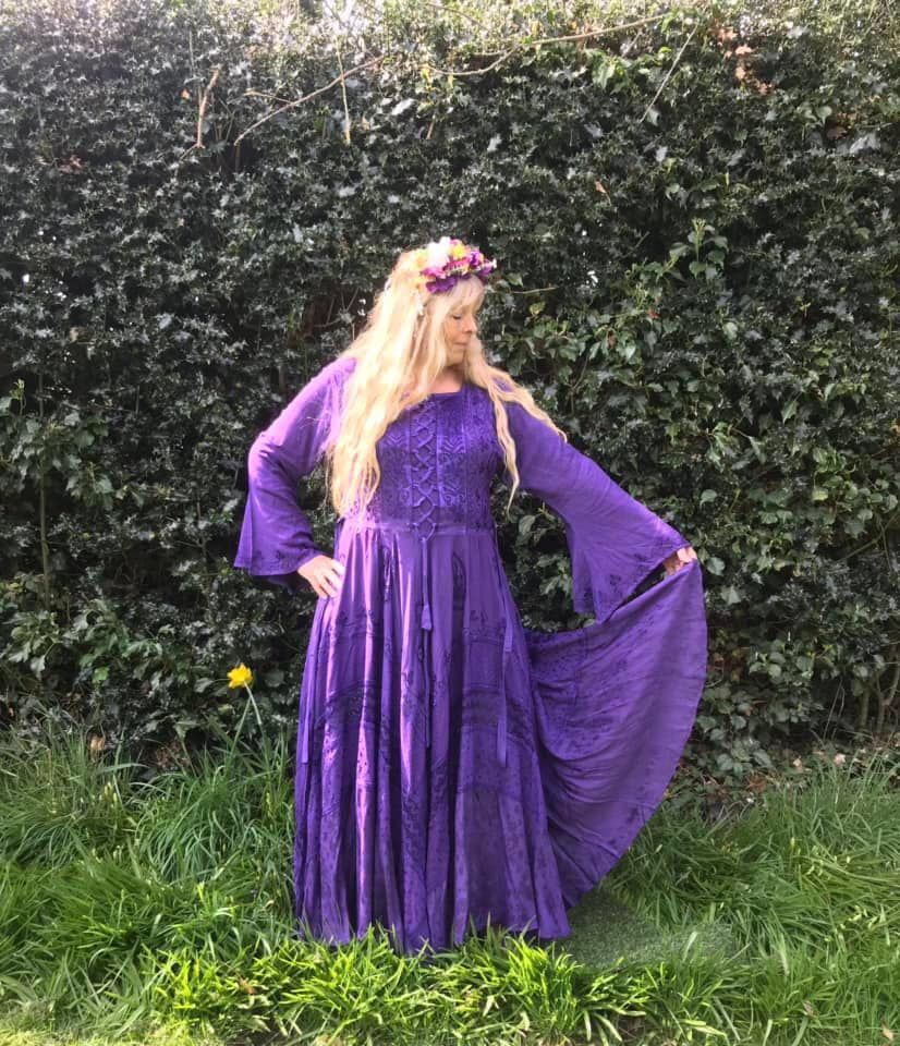 Beautiful Gwendolyn  faery realm goddess dress 12-16