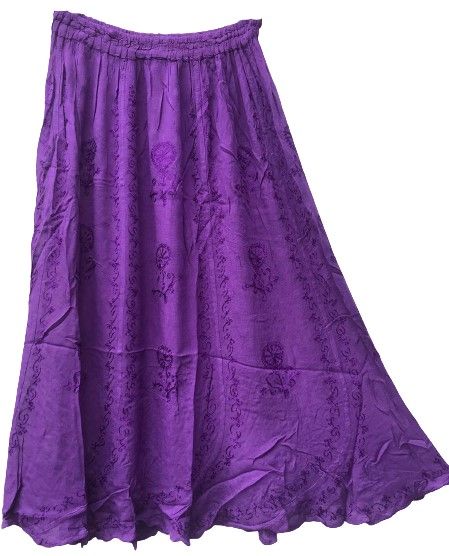 Lovely maxi witchy embroidered skirt [waist approx 28-46 inches]