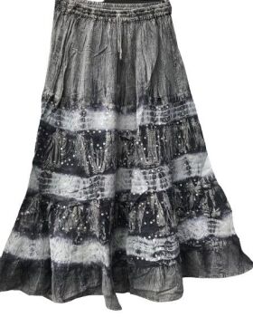Sparkly  maxi witchy embroidered skirt [waist approx 26-40 inches]