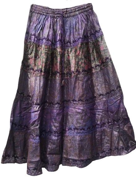 Unique sparkly tiered witchy  skirt [ -waist approx 28-46 inches]