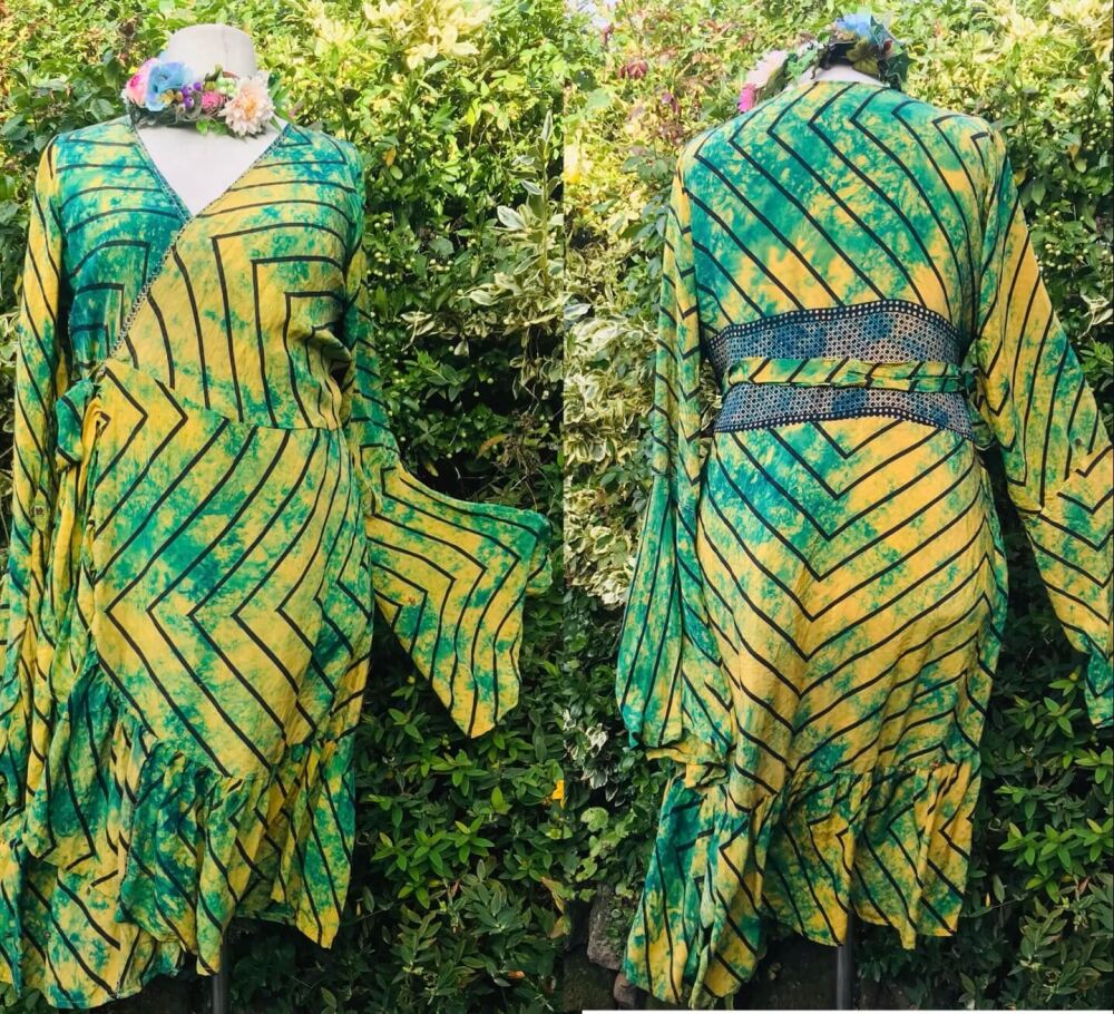 The Julianna recycled silk fae wrap over top/ jacket