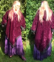 SALE: Fae goddess Adelina patterned velvety pixie hem jacket