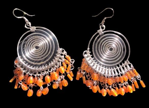 Pretty bohemian spiral  earrings [India]