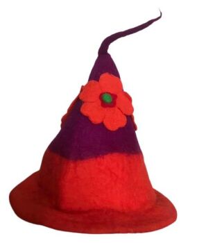 RESERVED FOR CHARLOTTE  Gorgeous witchy  felt flower hat