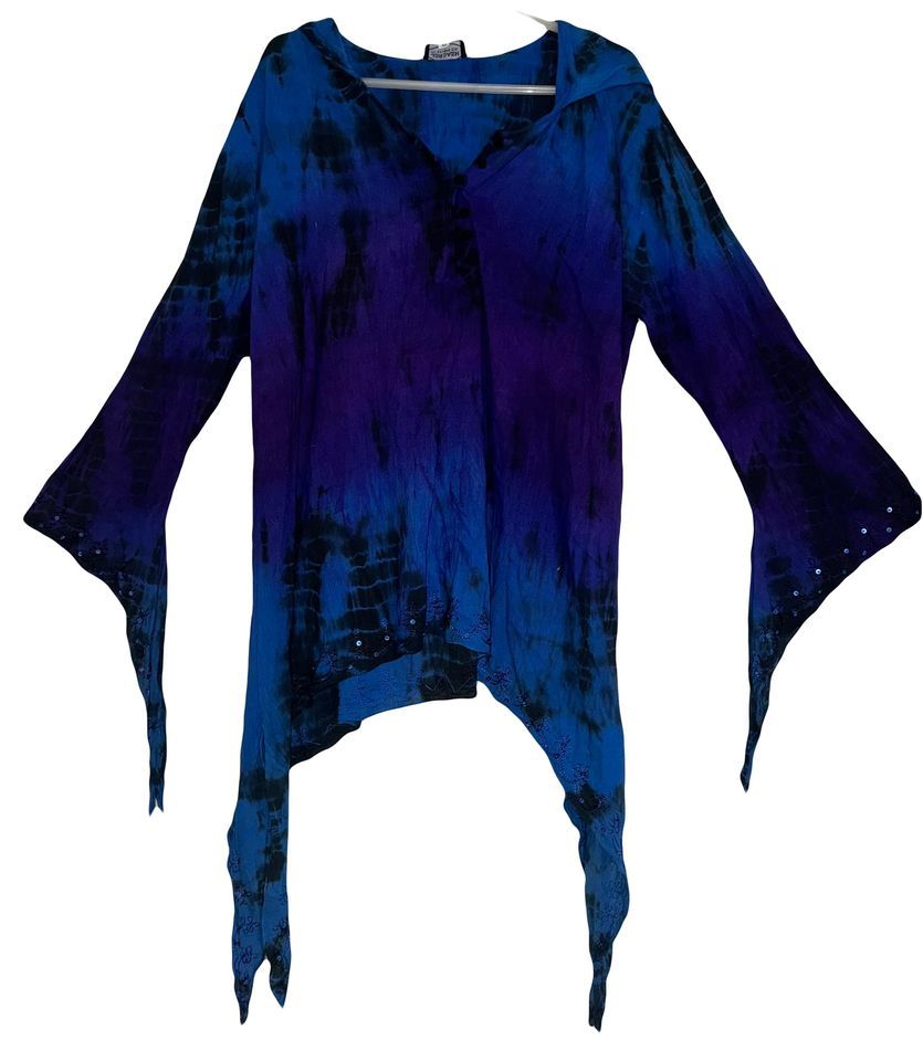 Gorgeous witchy tie dye Freya top, 3 sizes