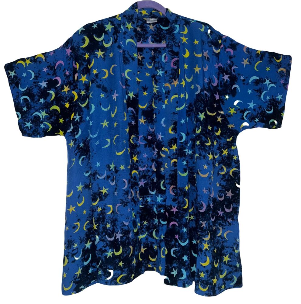 Stars and moons magical  open front kimono top Curvy annie