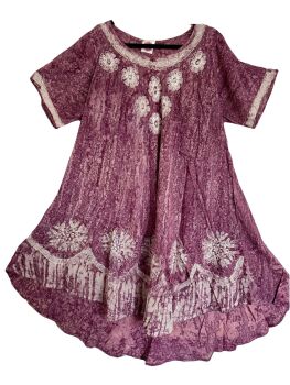 Pretty Priya marble dye flower swing dress/top [approx 58 inches bust]