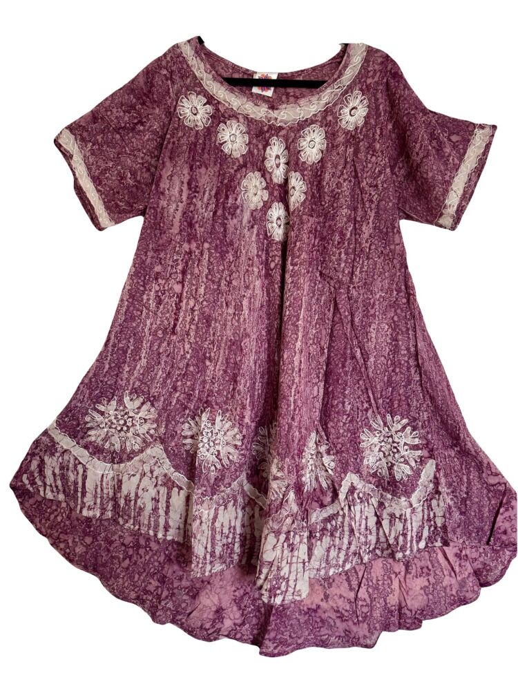 Pretty tie dye flower swing dress/top [approx 58 inches bust]