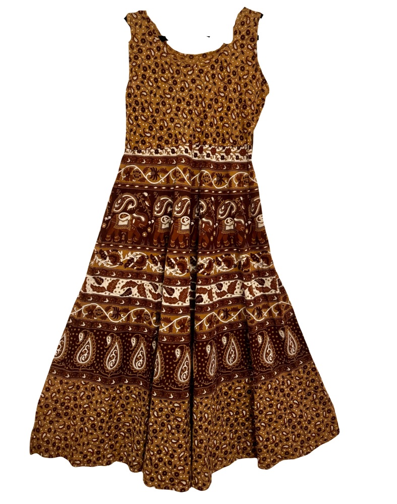 Gorgeous Elephant print dress  [up to 40 inches bust-no stretch]