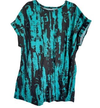 Tie dye green/black chill out / lounge tee top