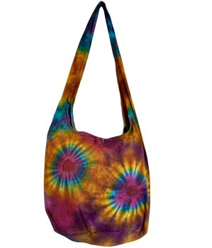 Funky festival shoulder tie dye  bag