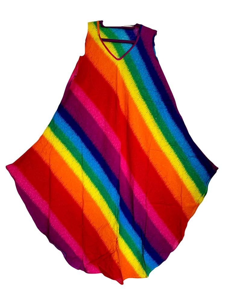 Funky rainbow curve dress