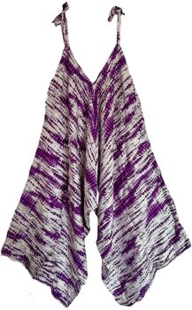 Funky purple/white tie dye jumpsuit/playsuit