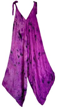 Funky purple/black tie dye jumpsuit/playsuit