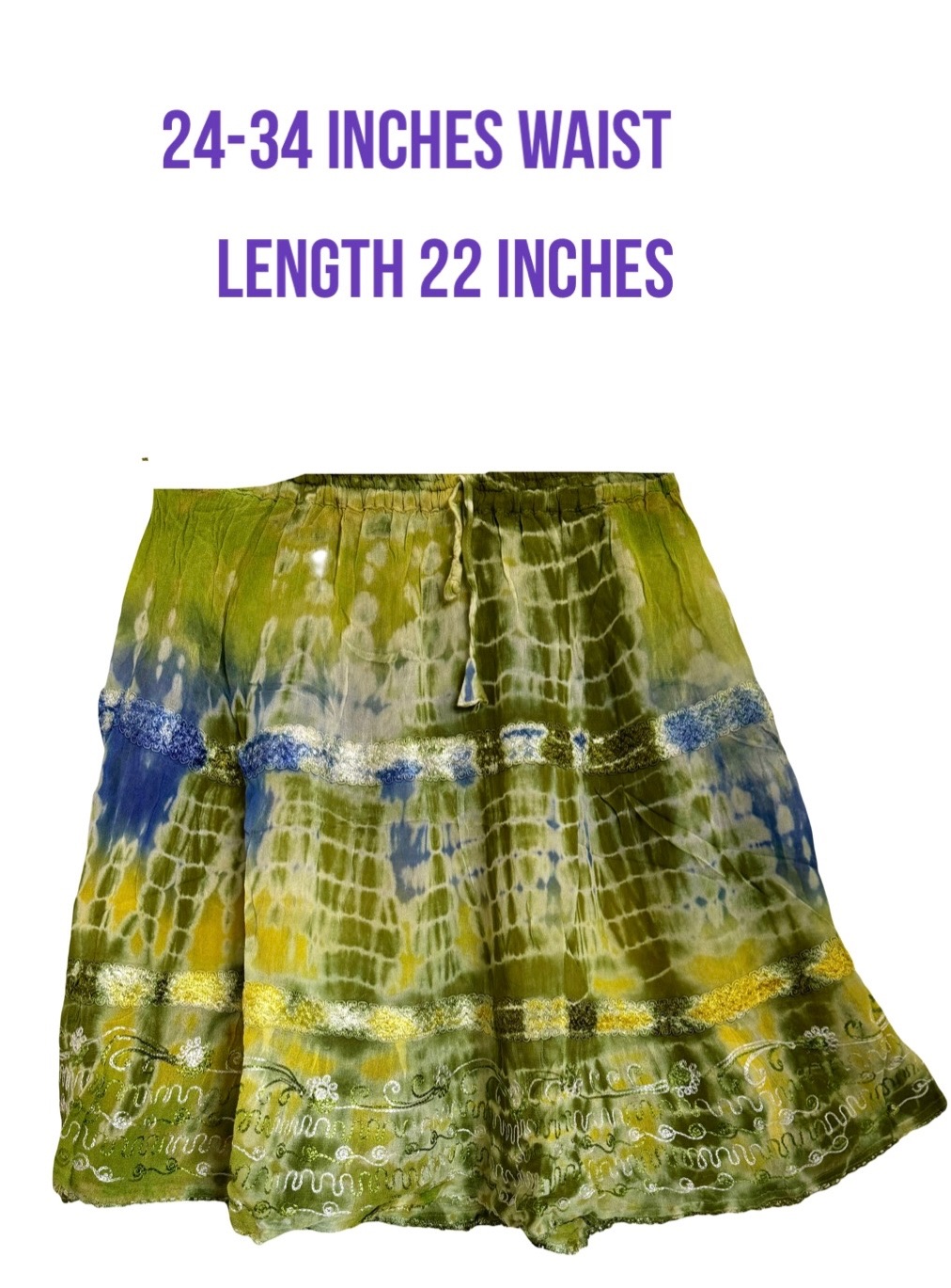 Shortie tie dye georgette skirt