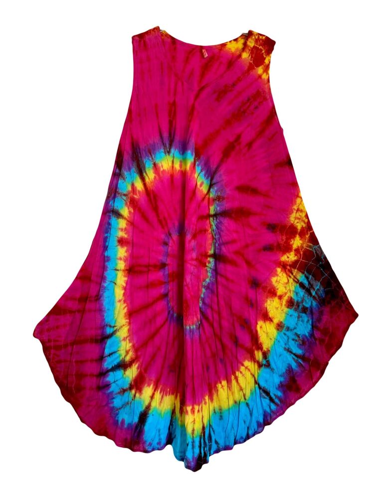 Funky tie dye umberella dress