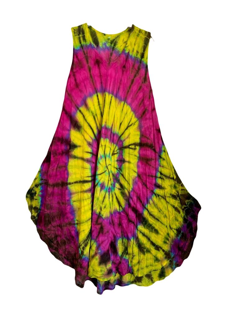 Funky tie dye umberella dress