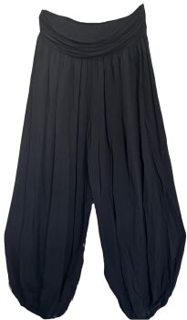 Super soft plain Black harem trousers