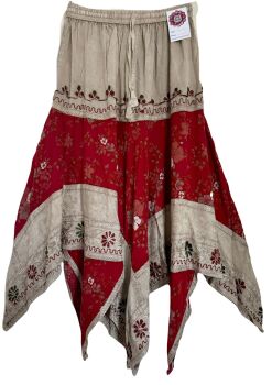 Boho beautiful pointy skirt  [28-42 inches waist]