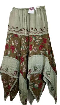 Boho beautiful pointy skirt  [28-42 inches waist]