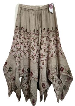 Boho beautiful pointy skirt  [28-42 inches waist]