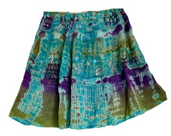 Shortie tie dye georgette skirt [waist 24-42 inches]