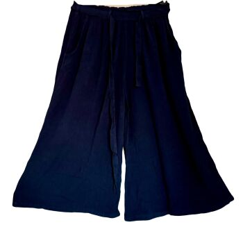 Gorgeous wide leg culottes  [30-46 inches waist] blue