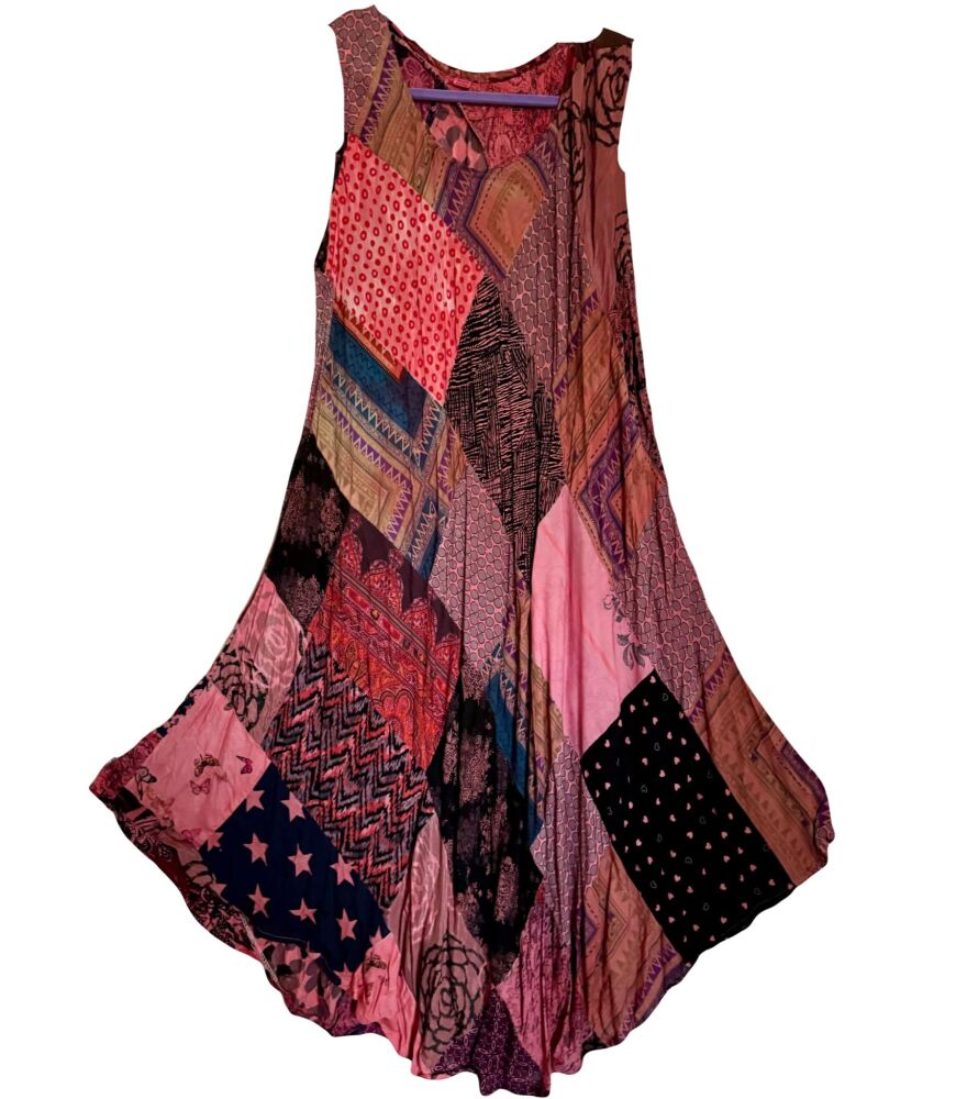 Pretty patchwork umbrella dress