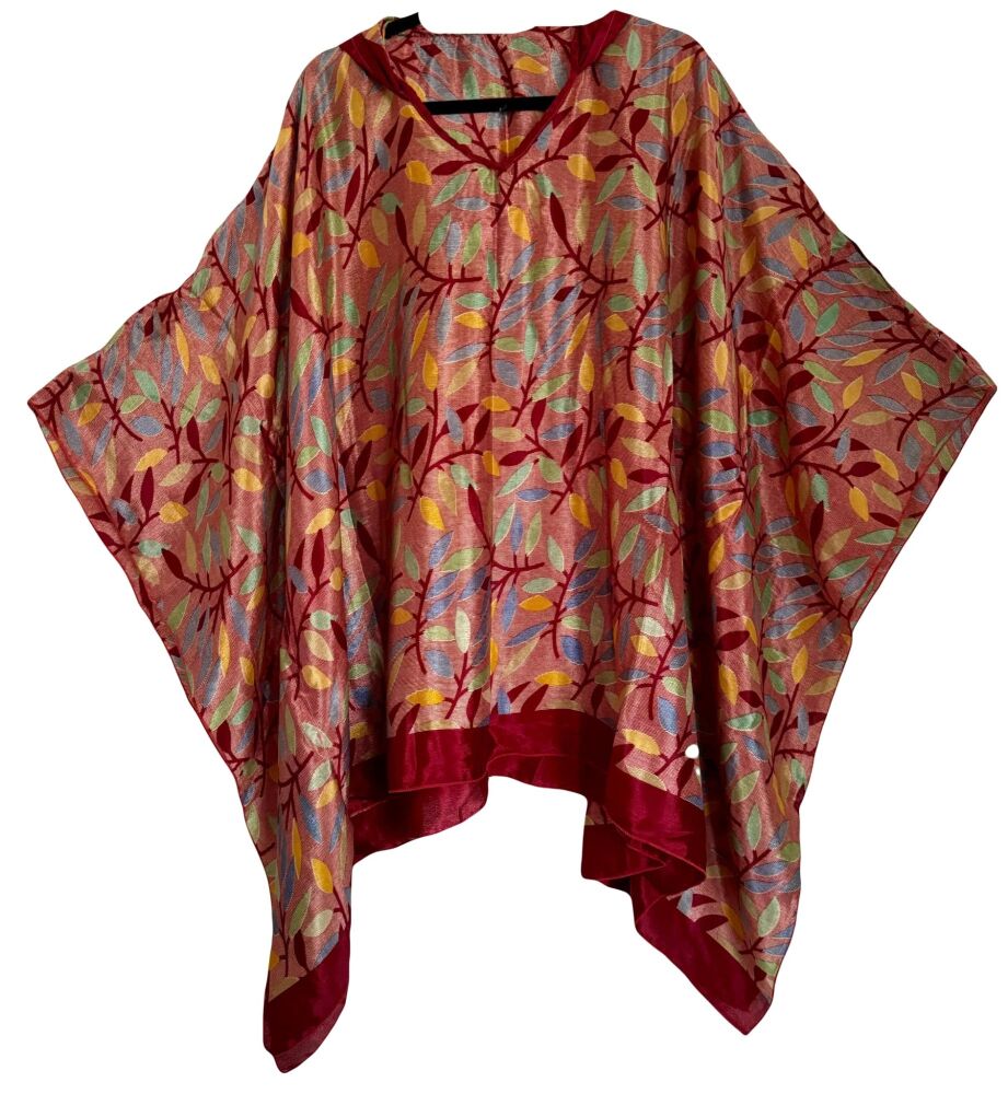Gorgeous summer hooded kaftan drip sides top  [up to 66 inches bust]