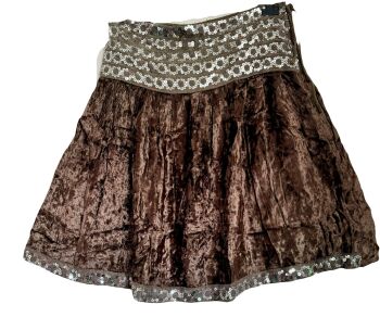 Midi  velvety sparkly  skirt