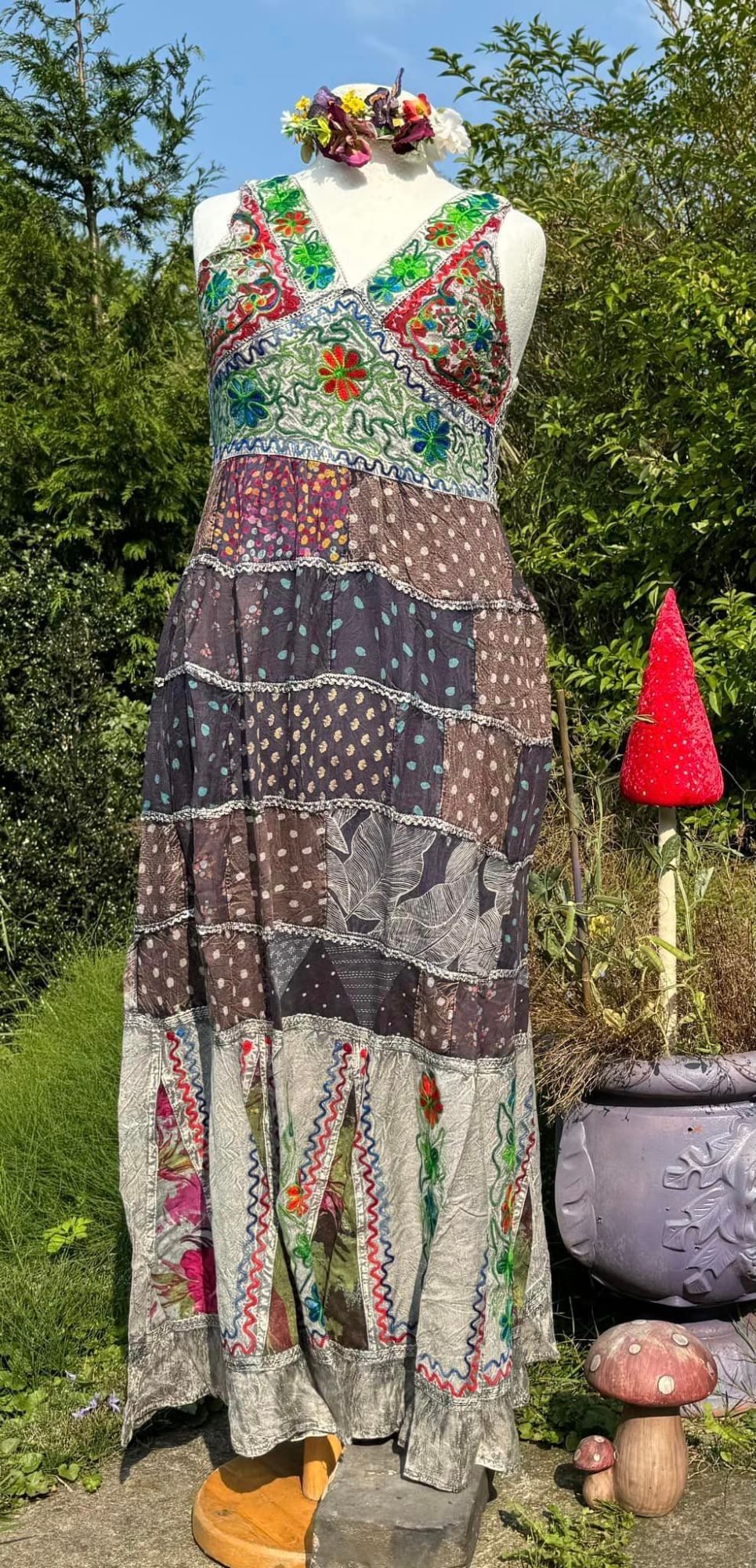 Beautiful Woodstock  patchwork dress