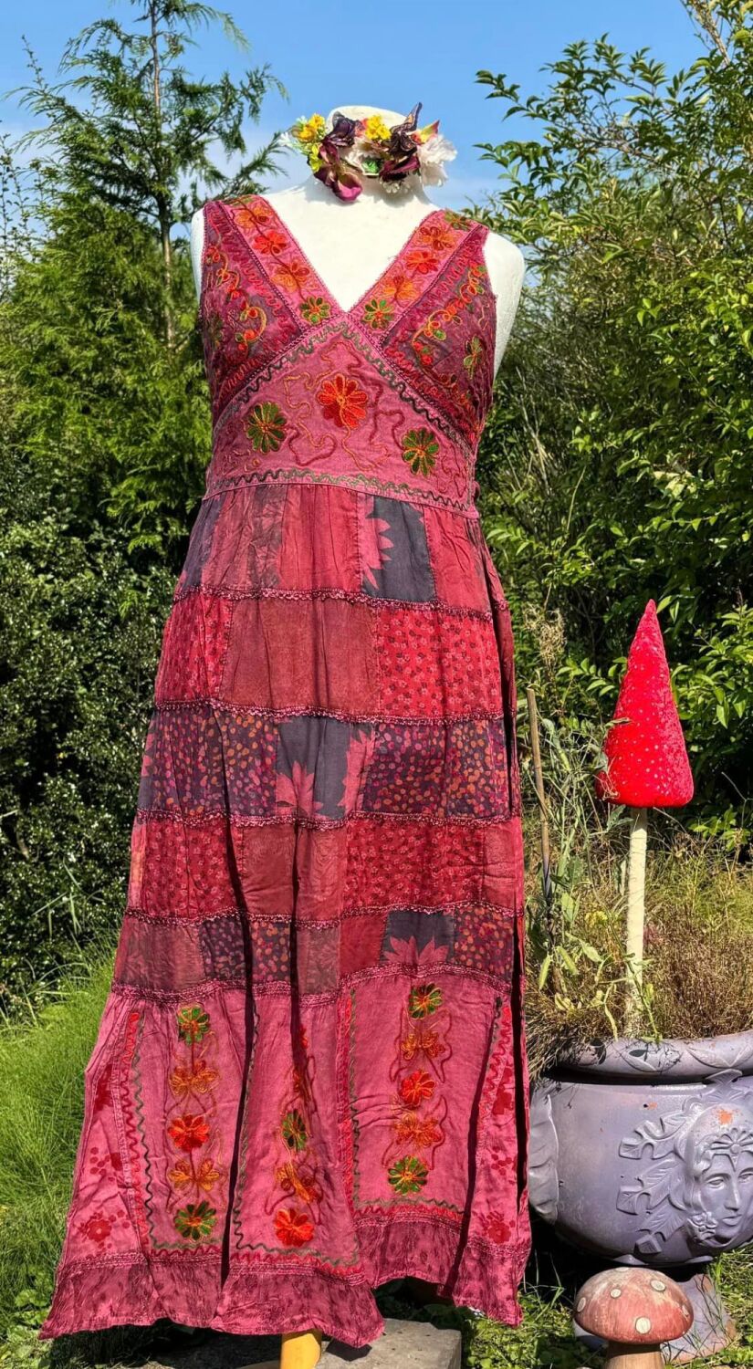 Beautiful Woodstock  patchwork dress