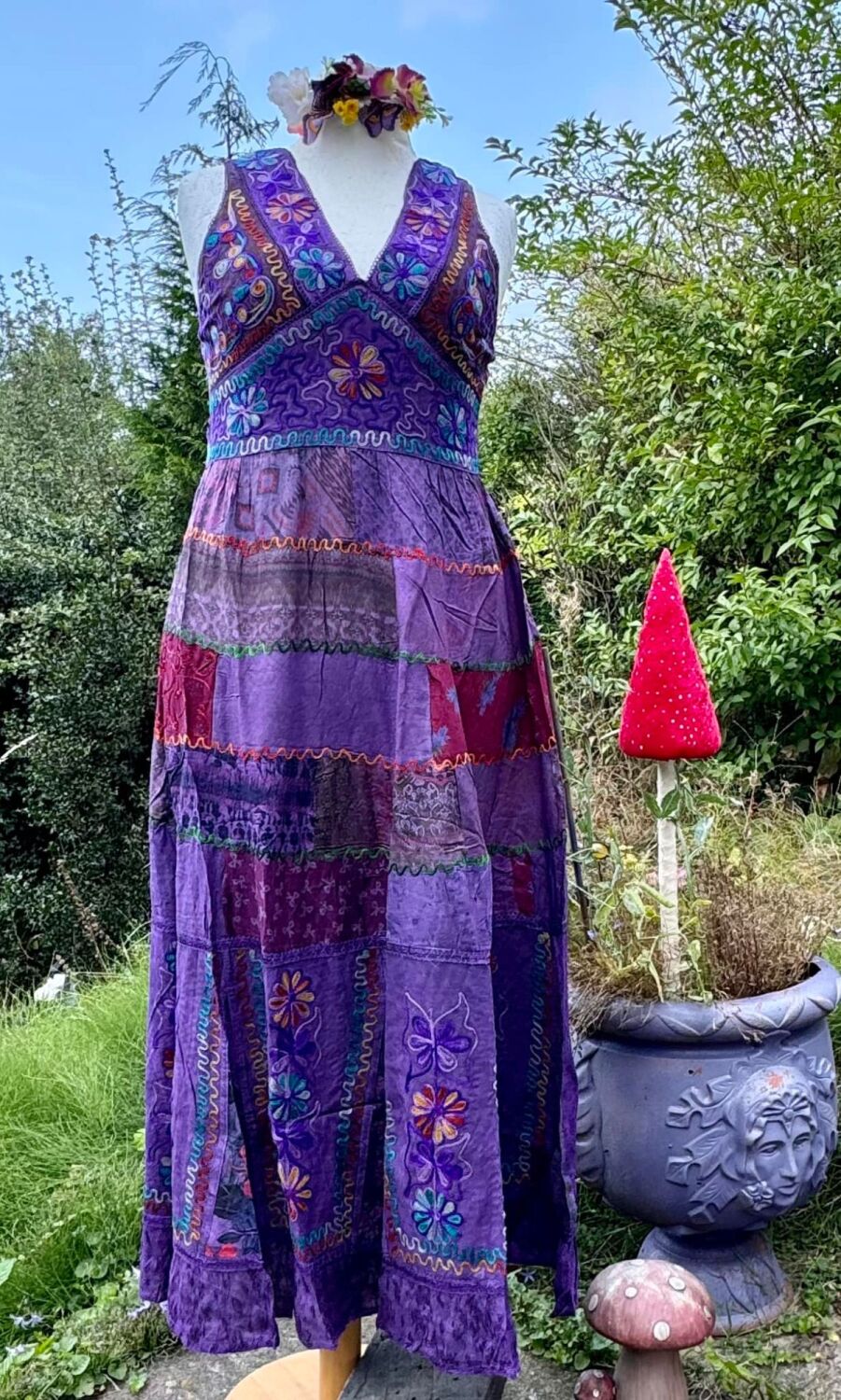 Beautiful Woodstock  patchwork dress