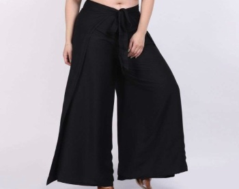 Black rayon Thai pants
