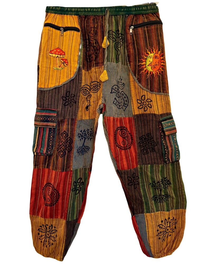 Funky hippy mushroom /sun trousers