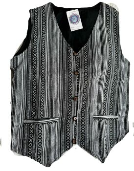 Funky folksy rainbow waistcoat l/xl and xxl