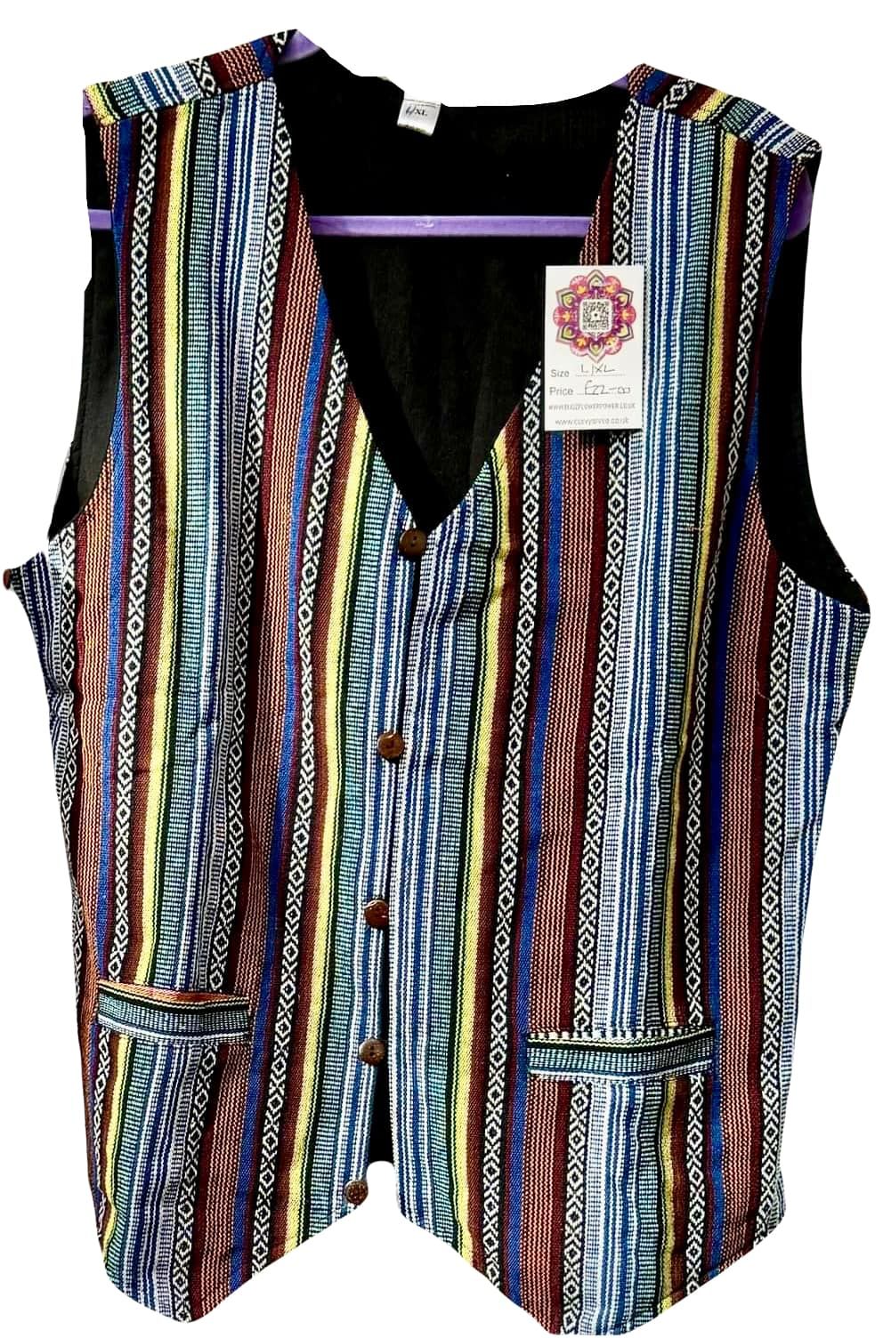 Funky folksy  waistcoat l/xl and xxl