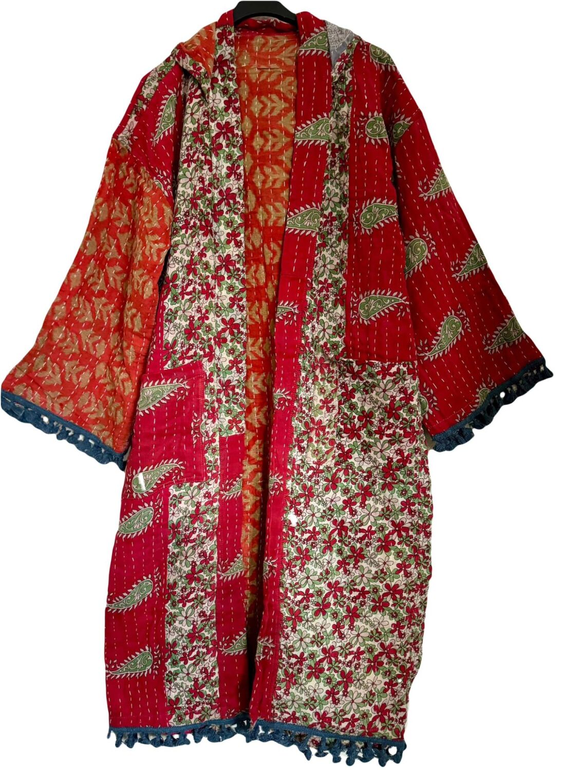 Krishna gorgeous hooded kantha kimono [reversible] size 1
