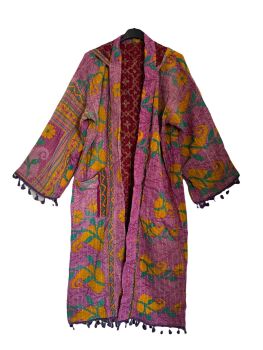 Krishna gorgeous hooded kantha kimono [reversible] size 1