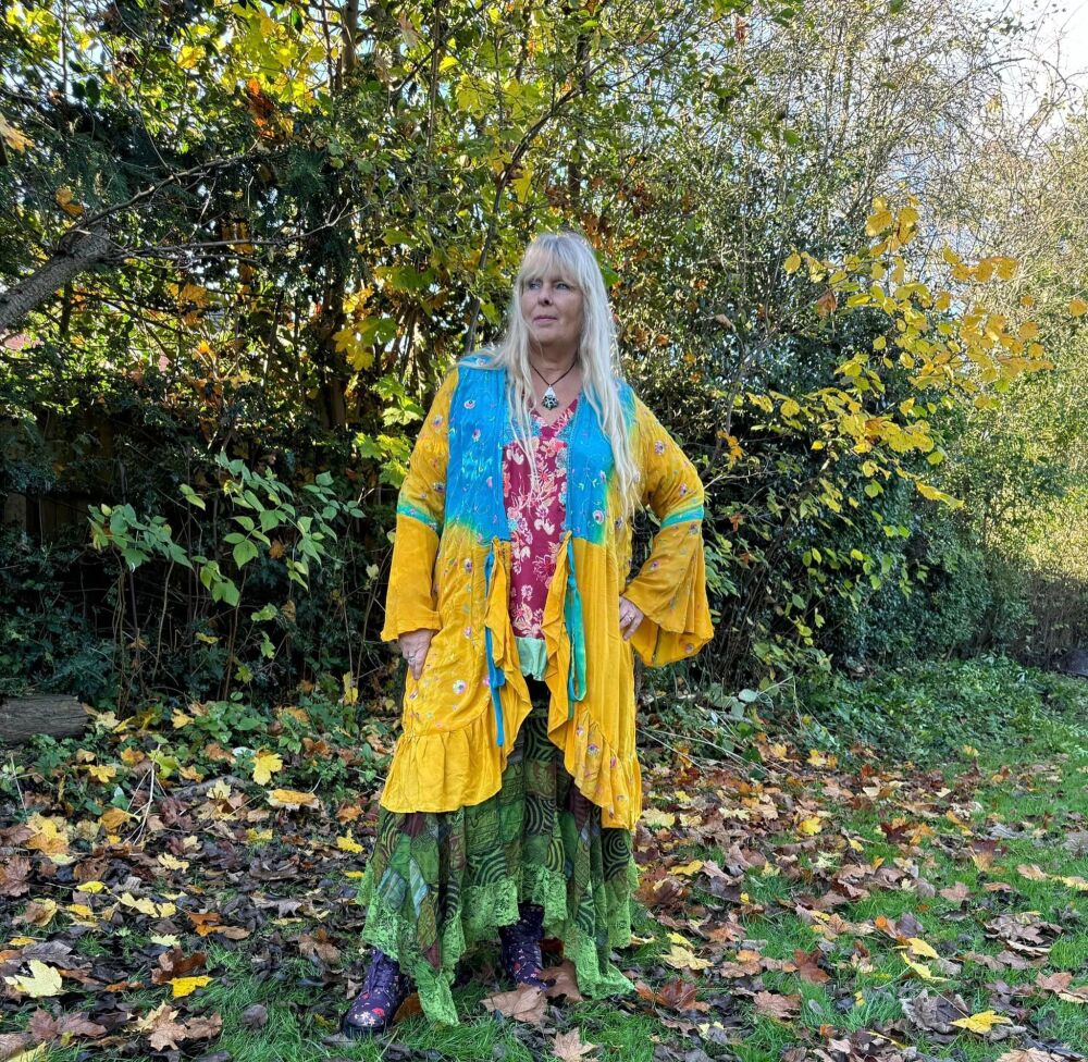 Marisha frill wrapover goddess jacket