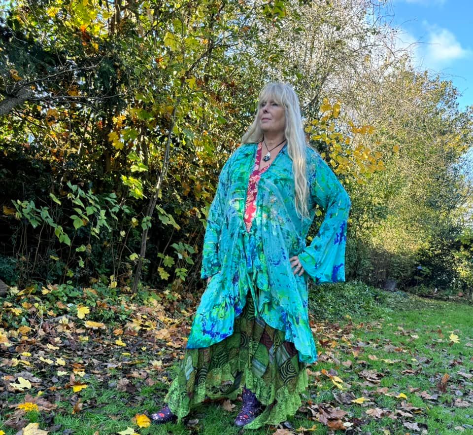 Marisha frill wrapover goddess jacket