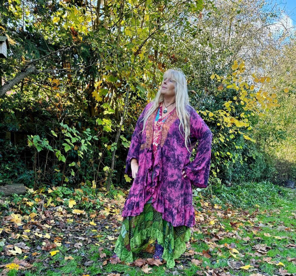 Marisha frill wrapover goddess jacket