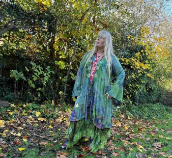 SOLD TO CAROL -Marisha frill wrapover goddess jacket