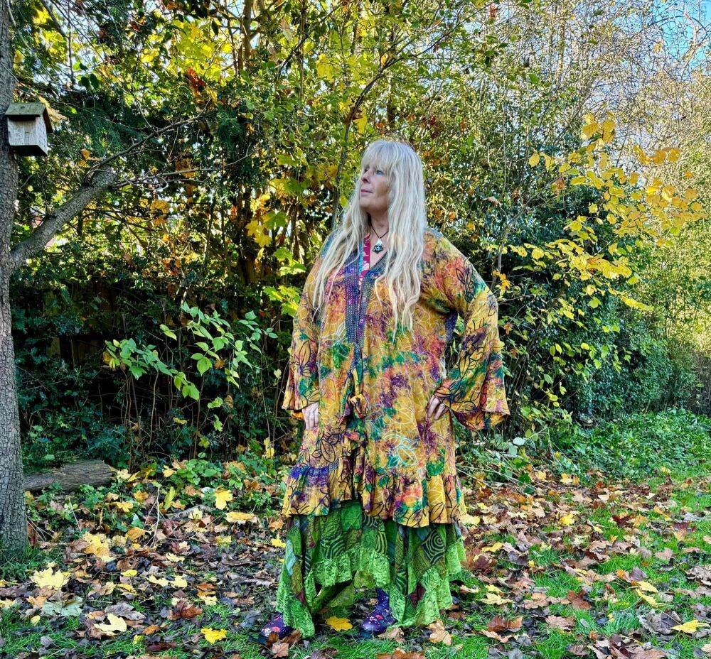 Marisha frill wrapover goddess jacket